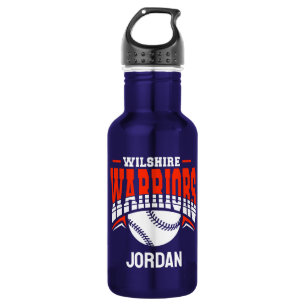 Wilshire Warriors White Baseball Logo Waterfles