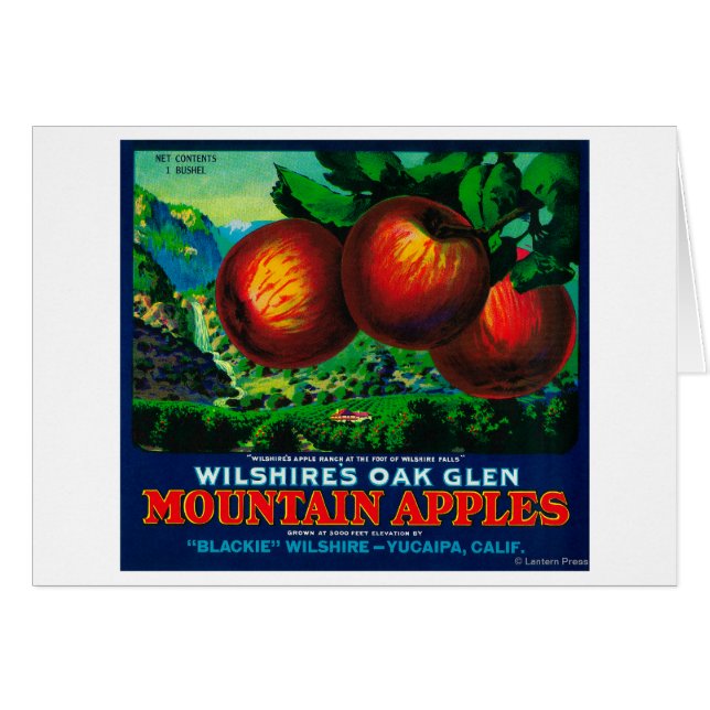 Wilshire's Oak Glen Apple Crate Label (Voorkant Horizontaal)