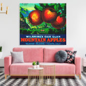 Wilshire's Oak Glen Apple Crate Label Canvas Afdruk (Insitu (Woonkamer))
