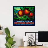 Wilshire's Oak Glen Apple Crate Label Poster (Thuiskantoor)