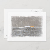 Wilskracht stopt met roken laatste sigaret briefkaart (Voorkant / Achterkant)