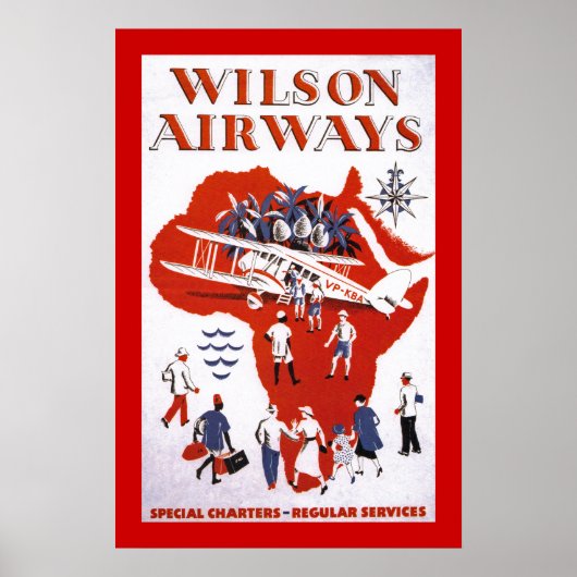 Wilson Airways ~ Africa Poster (Voorkant)