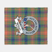 Wilson Clan Badge Tartan Plaid Fleece Deken (Voorkant (Horizontaal))