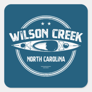 Wilson Creek North Carolina Kayaking Vierkante Sticker