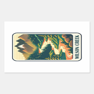 Wilson Creek North Carolina Kleuren Rechthoekige Sticker