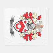 Wilson Family Crest Coat of Arms Fleece Deken (Voorkant (Horizontaal))