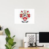 Wilson Family Crest Coat. Poster (Thuiskantoor)