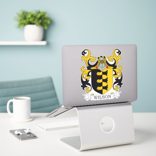 Wilson Family Crest Sticker (Laptop op bureau)