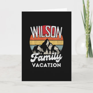 Wilson Family Vakantie Berg Retro Zonsondergang Ma Kaart