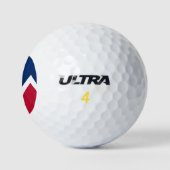Wilson Golf Ball met vlag van Denver City, Verenig Golfballen (Logo)