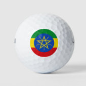 Wilson Golf Ball met vlag van Ethiopië Golfballen (Voorkant)