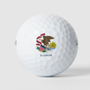 Wilson Golf Ball met vlag van Illinois, Verenigde  Golfballen