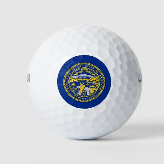 Wilson Golf Ball met vlag van Nebraska Golfballen (Voorkant)