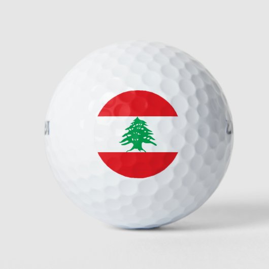 Wilson golfbal met vlag van Libanon Golfballen (Voorkant)