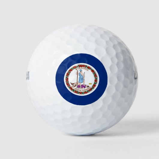Wilson-golfbal met vlag van Virginia Golfballen (Voorkant)