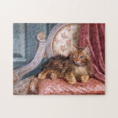 Wilson Hepple: Brown Kitten op een stoel Legpuzzel (Horizontaal)