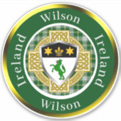 Wilson Irish Shield/Celtic Cross Personalized Sticker (Voorkant)