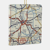 Wilson NC Map Keramisch Ornament (Rechts)