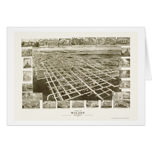 Wilson, NC Panoramic Map - 1908 (Voorkant Horizontaal)