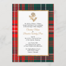 Wilson Plaid Thistle Faire-part de mariage