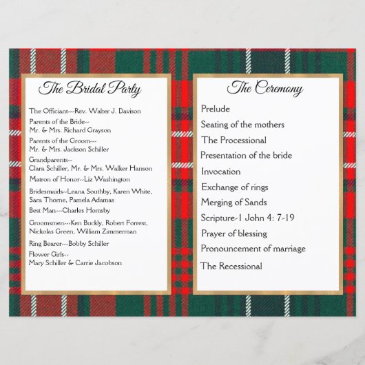 Wilson Play Wedding Programme (Achterkant)