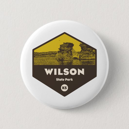 Wilson State Park Kansas Ronde Button 5,7 Cm (Voorkant)
