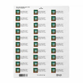 Wilson Tartan Plaid Monogram Étiquettes de adresse (Feuille entière)