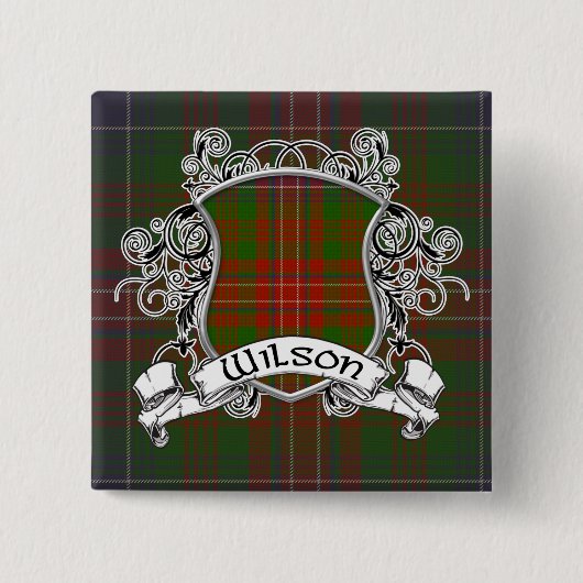 Wilson Tartan Shield Vierkante Button 5,1 Cm (Voorkant)