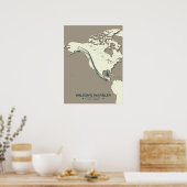 Wilson's Warbler-migratiekaart - minimalistisch Poster (Keuken)