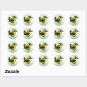 Wilson's Warbler Ronde Sticker (Vel)