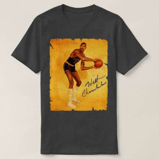 Wilt Chamberlain ontwerp van basketbal 1 T-shirt (Design voorkant)