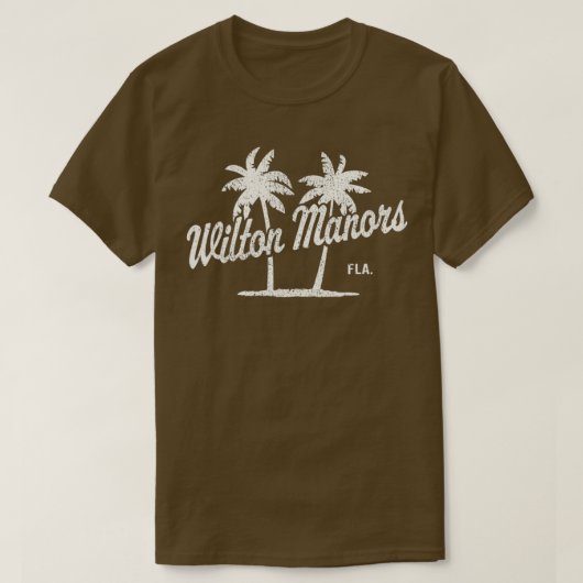 Wilton Manors Florida 70 jaar Palm Trees T-shirt (Design voorkant)
