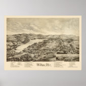 Wilton, ME Panoramic Map - 1895 Poster (Voorkant)