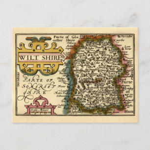 Wiltshire Comté Angleterre Ancien Atlas Carte