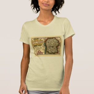 Wiltshire County Engeland Oude antiquarische atlas T-shirt