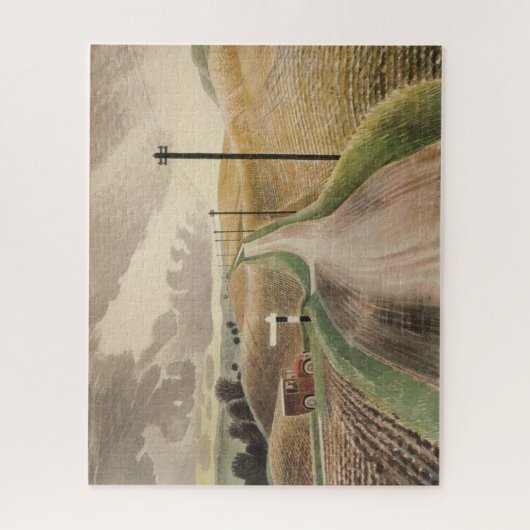 Wiltshire Landscape (door Eric Ravilious) Legpuzzel (Verticaal)