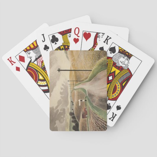 Wiltshire Landscape (door Eric Ravilious) Pokerkaarten (Achterkant)