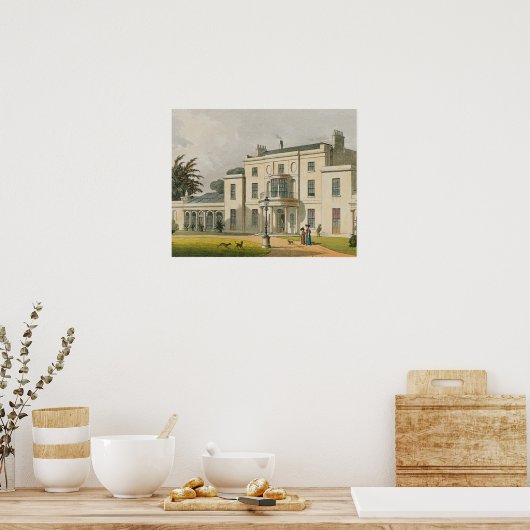 Wimbledon House, van Ackermann's 'Repository of A' Poster (Keuken)