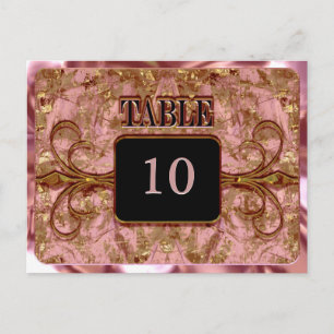 Wimbley Blush Victoriaans Table Number Kaart
