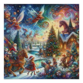 Wimesical World of a Childs Dream Christmas Perfect Poster