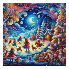 Wimesical World of a Childs Dream Christmas Perfect Poster