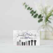 Wimper- en borsteltjes loyaliteitskaart klantenkaartje (Staand voorkant)