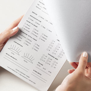 Wimper extensie client record 40 pagina's notitieblok