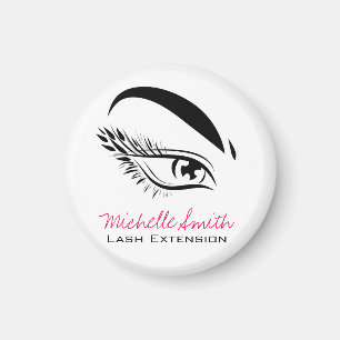 Wimper Extensie Make-up Artiest Zwart en Wit Oog Magneet