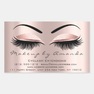 Wimper extensie make-up Beauty Roos Microblading Rechthoekige Sticker