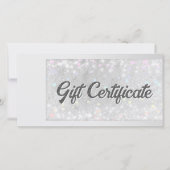 Wimper Extensies Gift Certificaat Glitter Sneeuw Bedankkaart (Voorkant)