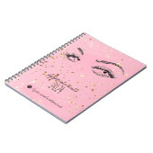 Wimper extensies Make-up Gouden Glitters Afspraken Notitieboek (Linkerzijde)
