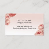 Wimper Extensions  Bloemen Wimpers Salon Visitekaartje (Achterkant)