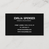 Wimper Extensions Dark Strokes Bold Drama Look Visitekaartje (Achterkant)