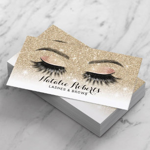 Wimper Extensions Stijlvolle Gouden Glitter Lash S Visitekaartje